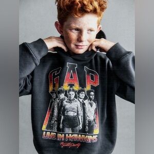 GAP Black Hoodie Stranger Things x Gap black hoodie